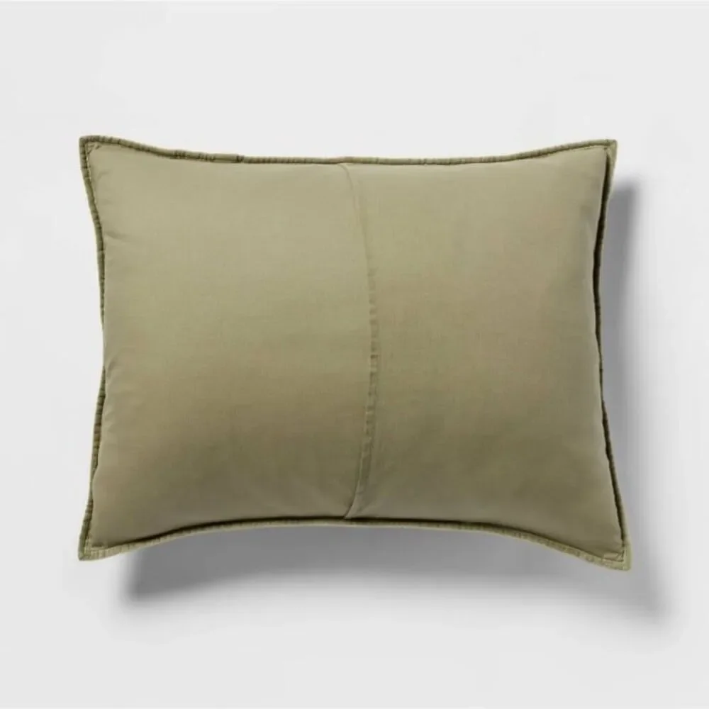 Threshold Channel Stitched Velvet Quilted Bed Pillow Shams